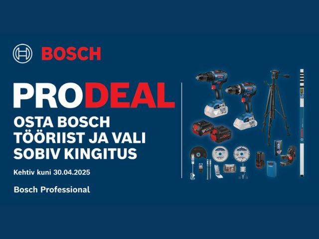 Hankige rohkem Boschi PRO-pakkumistega!